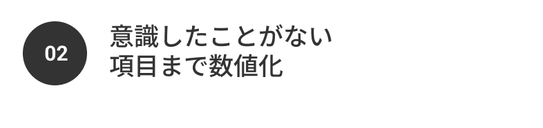 02 意識したことがない項目まで数値化