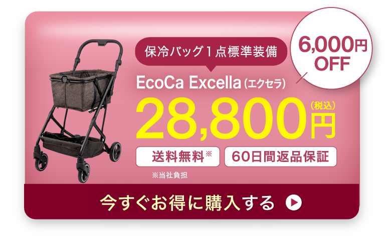 Ecoca Excella(エクセラ）本体＋保冷バッグ１点 28,800円