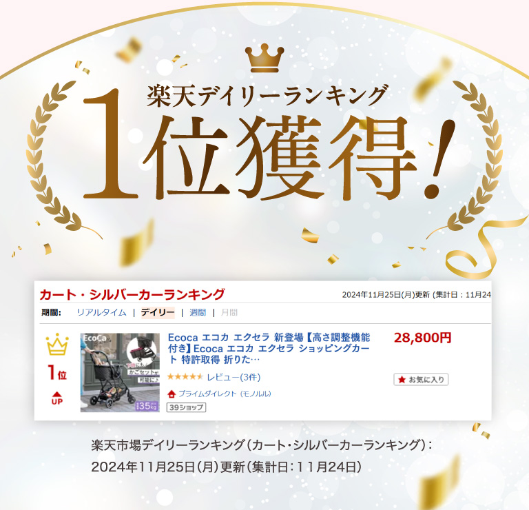 楽天デイリーランキング1位獲得！