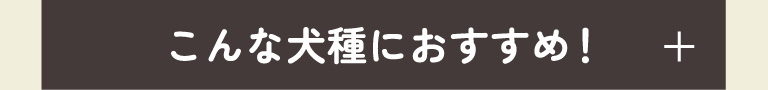 こんな犬種におすすめ！