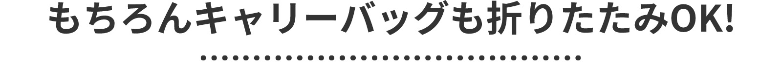 キャリも折りたたみOK